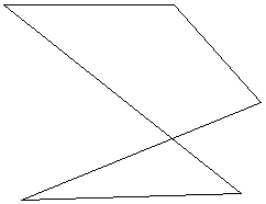 Example of a weird polygon where the line folds back on itself.