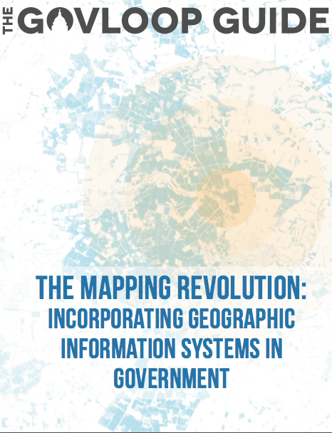 Book cover with a faded map showing blue building foot prints and a faded yellow circle representing a buffer.