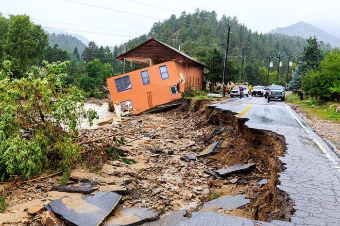 Flood damage in Colorado as a result of the rainfalls this September. (Photo Source: FEMA, public domain )