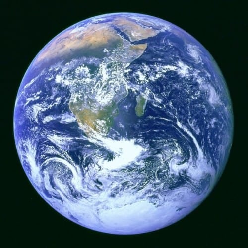 Blue marble.  Image: NASA, public domain