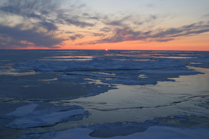 Sunset Over Arctic Ocean