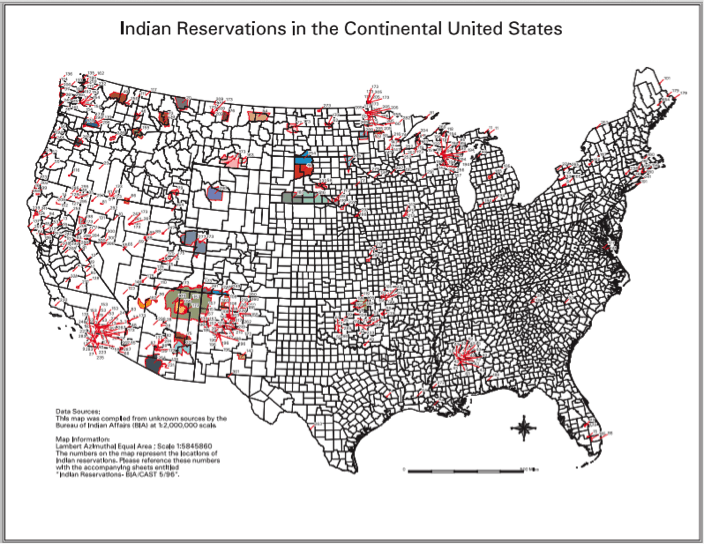How GIS Is Being Used To Help Native Americans Geography Realm Indian Reservations Map