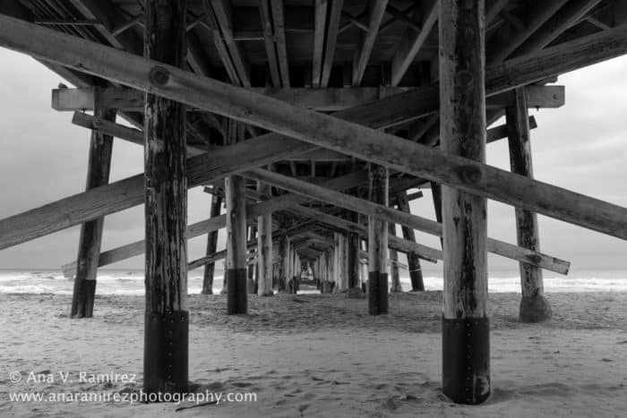 According to Ramirez, the lack of center posts underneath Newport Pier makes it a "photographer's dream."