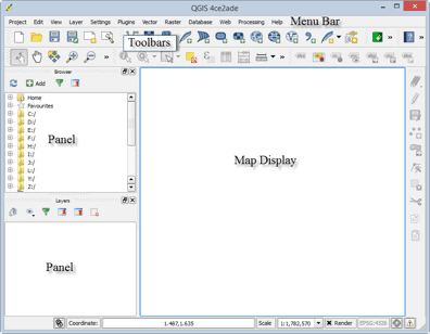 QGIS Desktop interfaces.