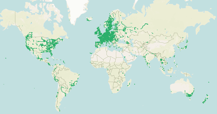 Mapillary’s current coverage