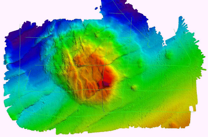 Falkor Seamount. Image credit: Schmidt Ocean Institute