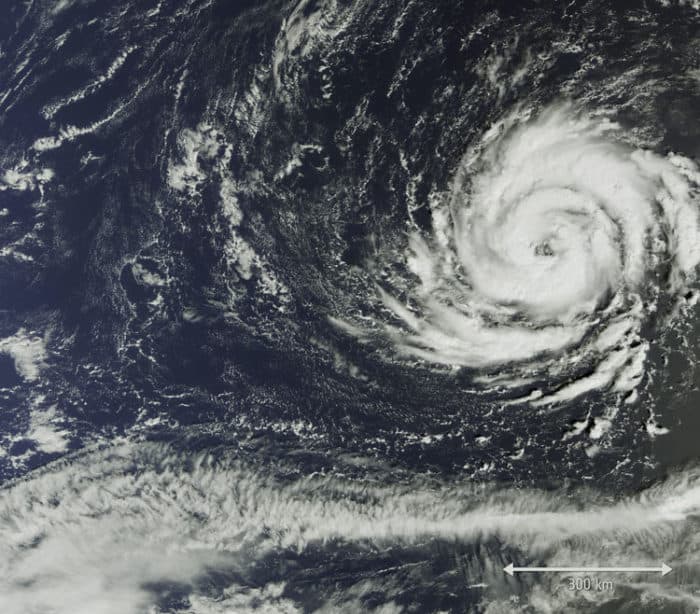 Hurricane Ophelia on October 11, 2017. Image: European Space Agency.