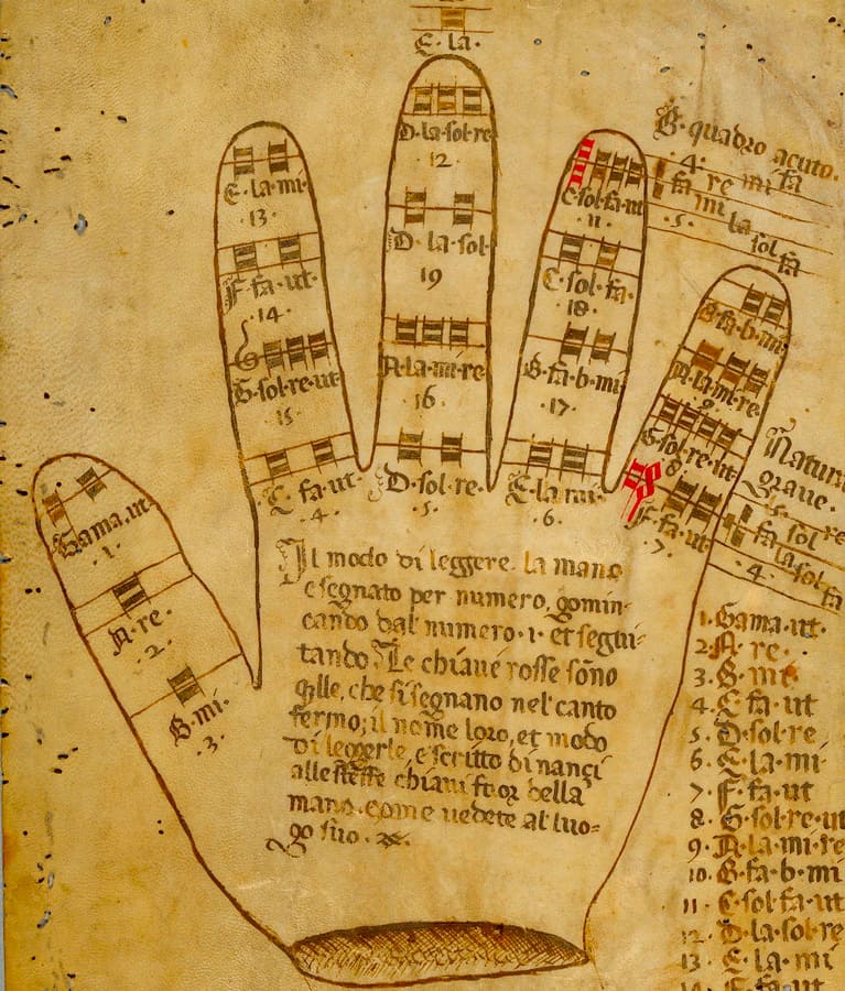 Guidonia Hand: MS Canon. Liturg. 216. f.168 brecto, late 14th century, Oxford University, Bodleian Library