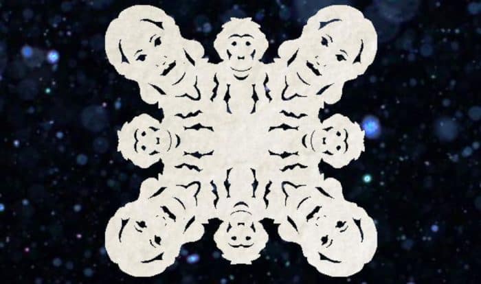 Screenshot showing the Jane Goodall Snowflake cut out.