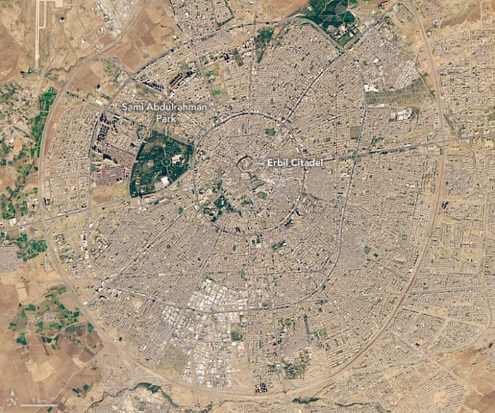 Erbil Citadel, November 20, 2018, Landsat 8.