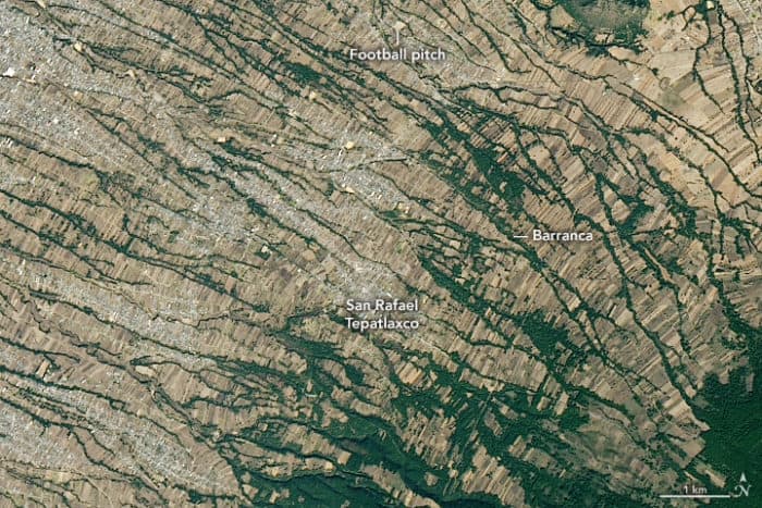 Satellite imagery of the northwestern side of La Malinche volcano, Mexico. Image: NASA, public domain