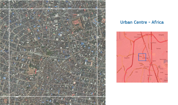 An Urban Centre is defined as: all cells with a local population density of at least 1,500 people/km2 or with a local built-up area share of at least 0.50, and clustered in a 4-connectivity object of at least 50,000 people or all cells resulting from 3x3 median filtering or by gap filling < 15 km2 (median filtering and gap filling applied to cluster of cells that met the previous logics).