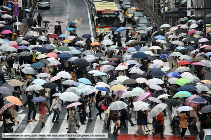 Crowded street in Tokyo, Japan by Alex Block