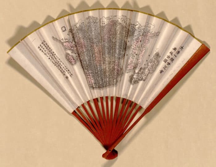Map fan from China: Da Qing yi tong er shi san sheng yu di quan tu, 1890. Source: Library of Congress.
