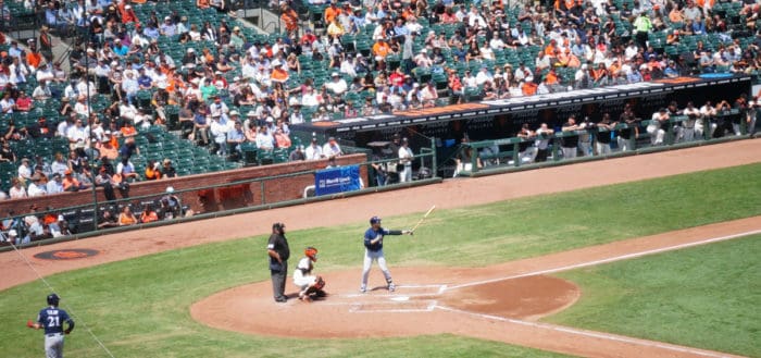 Fans watching a game at AT&T Park. Photo: Gryffyd Dempsey.