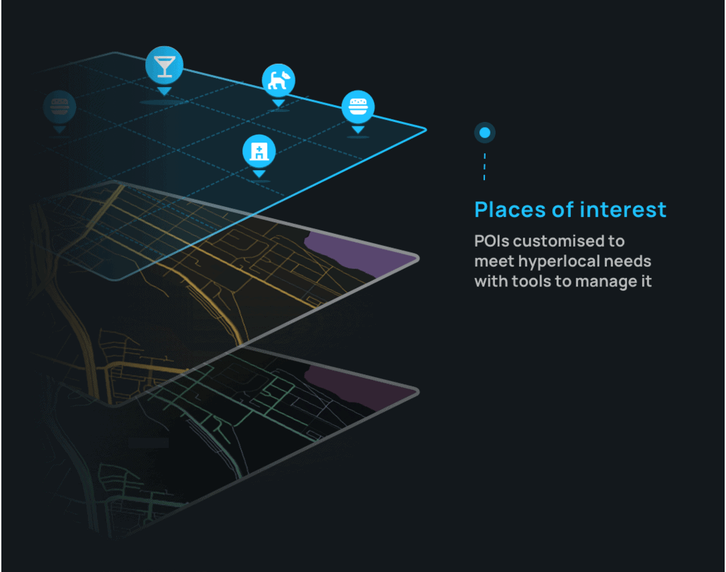 Image by NextBillion.ai. Base map overlaid with historical data generates business-contextual custom POIs.