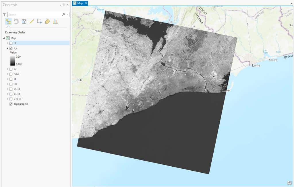 Error calculation displayed in ArcGIS Pro.