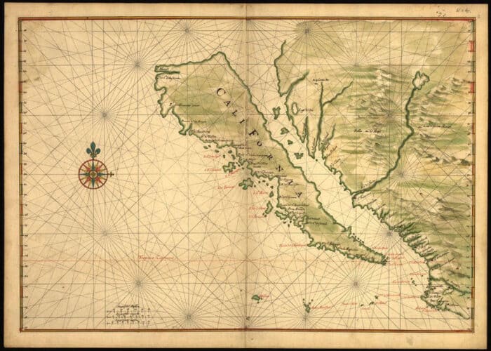[Map of California shown as an island], Joan Vinckeboon, ca. 1650.