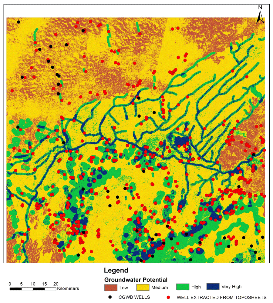 Figure 7: Validation with existing well locations.