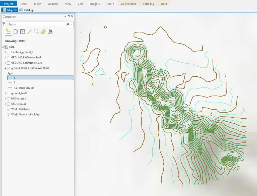 How To Create Contours in ArcGIS Pro from LIDAR Data - Geography Realm