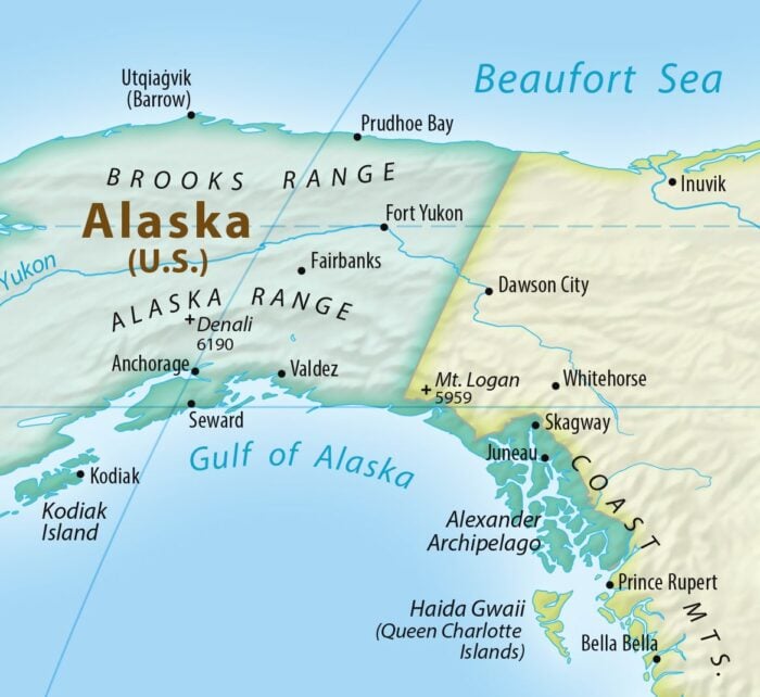 Geography Of Alaska Geography Realm Map Alexander Archipelago Alaska 700x642
