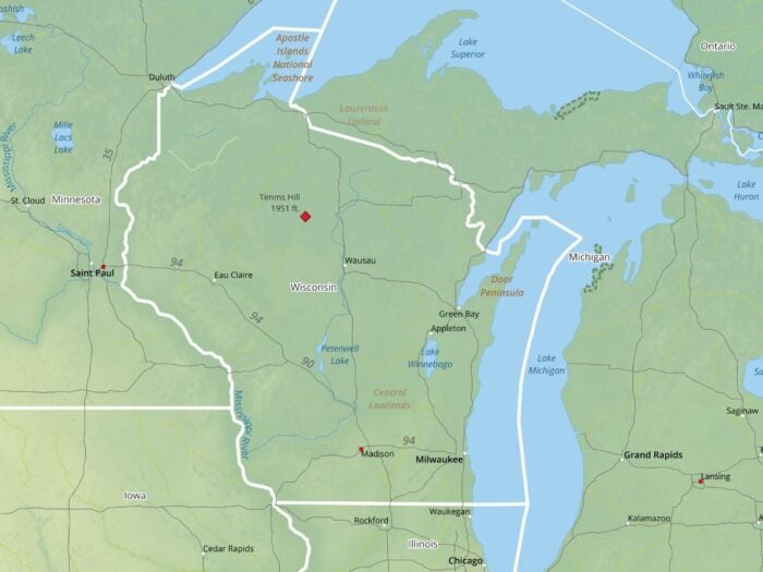 A To Z Geography Wisconsin Geography Realm Map Wisconsin Geography 700x525 