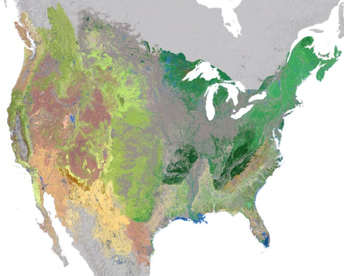 High Resolution Ecosystem Map of - Map Ecosystems United States 700x561