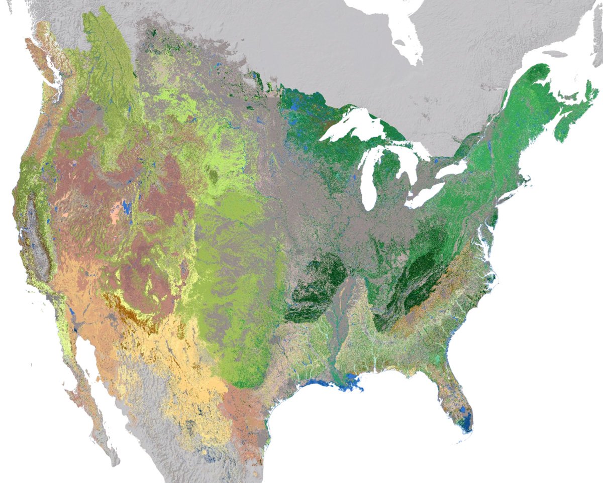 Regional map of the terrestrial ecosystems of the contiguous United States. Source: NatureServe, 2025.